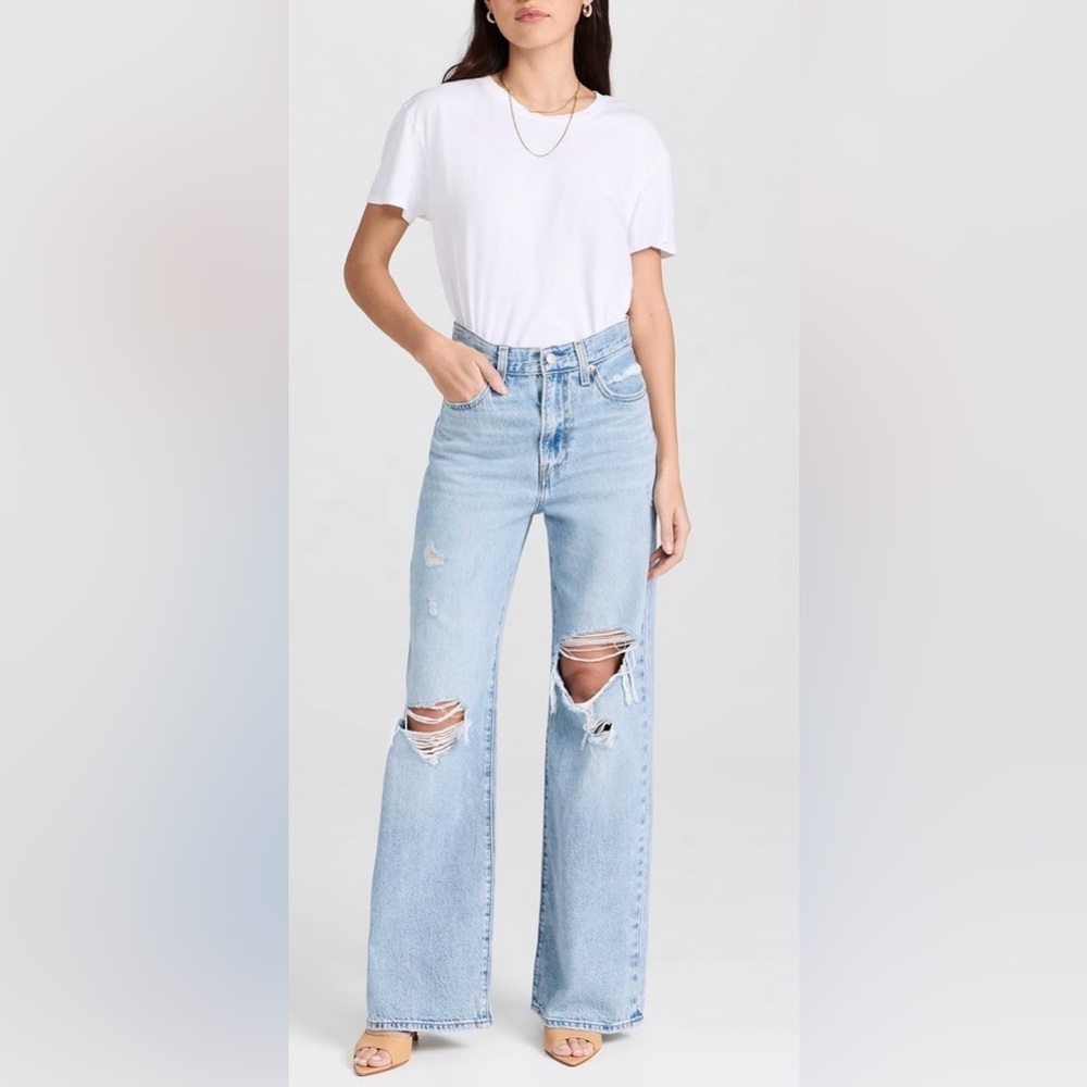 Levi's Ribcage Wide leg jeans in "probably okay" wash